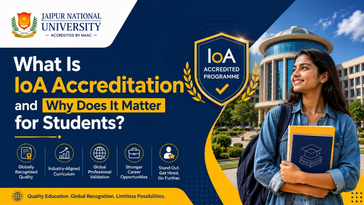Student checking IoA accreditation details for an online analytics programme at JNU Online