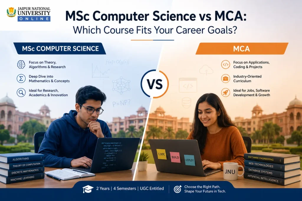 msc computer science vs mca